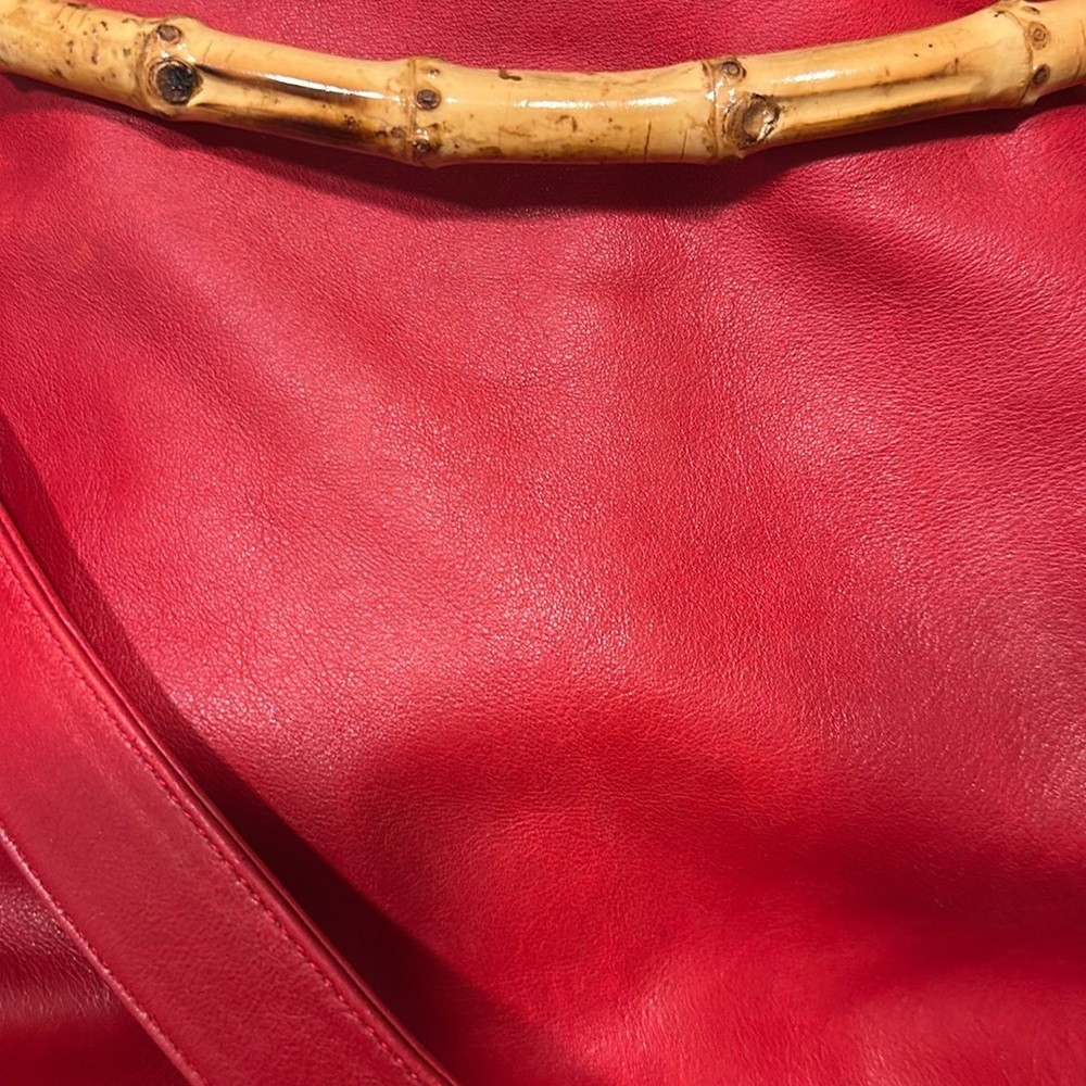 Gucci Vintage 2 Way Red Leather Handbag - Picture 10 of 16